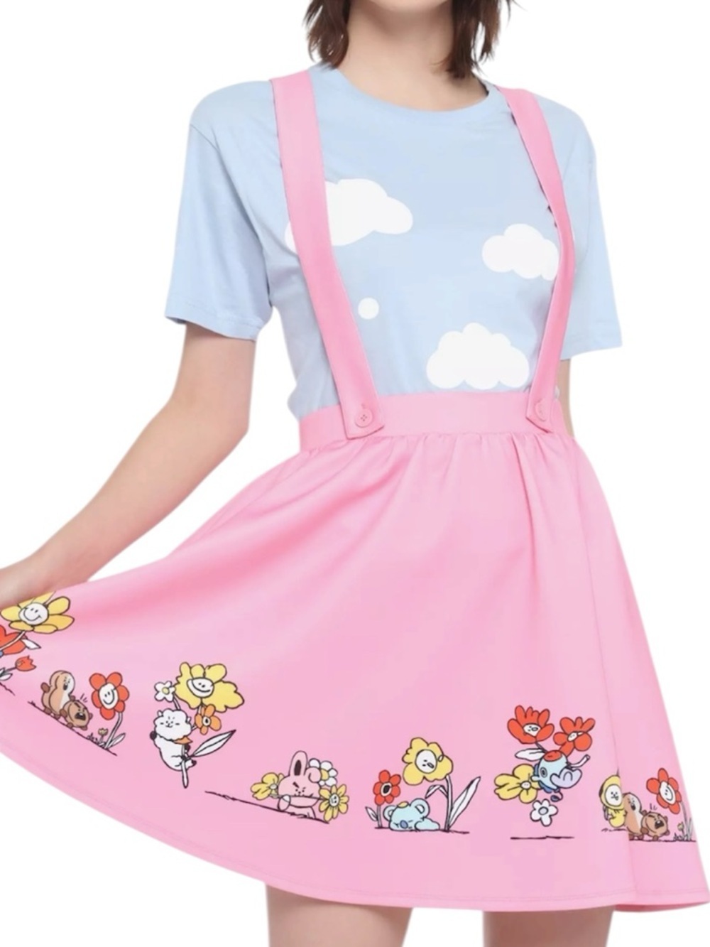 BT21 Suspender Floral Skirt Size Medium A1